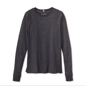 Lunya Restore Long Sleeve‎ Crew Neck Top Gray Sz Medium